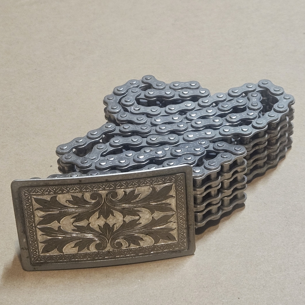1970’s Vintage Harley Davidson Motorcycle Primary Chain Belt & Buckle 36" Biker
